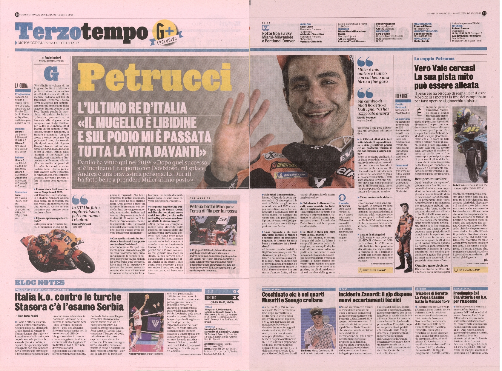 Intervista Petrucci Gazzetta 270521